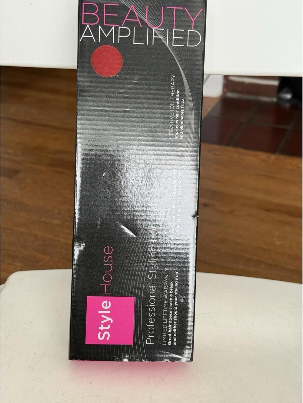NEW Style House Beauty Amplified 1.25" Ceramic Professional Styling Iron Red